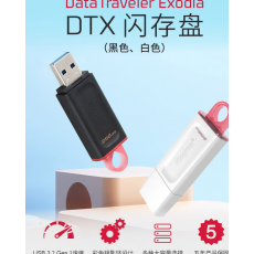 金士顿（Kingston） u盘 USB3.2 Gen 1 DTX高速车载闪存优盘 128G 标品【送 转接头+挂绳】**