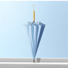 倔强大师16开木直柄碰击布雨伞 晴空蓝